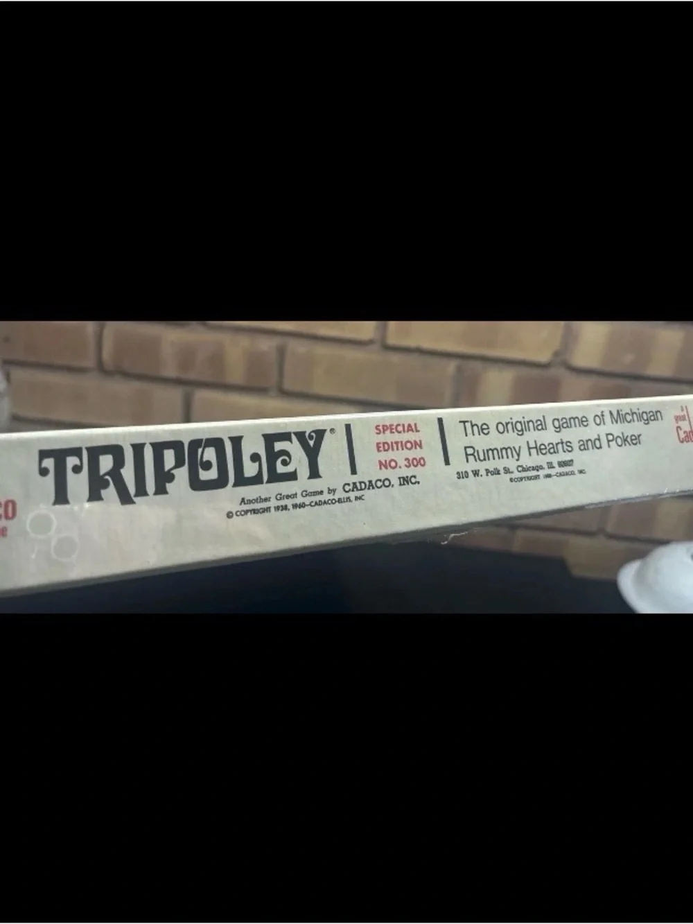 Vintage 1968 Cadaco Tripoley Board Game Special Edition 300 Michigan Rummy New